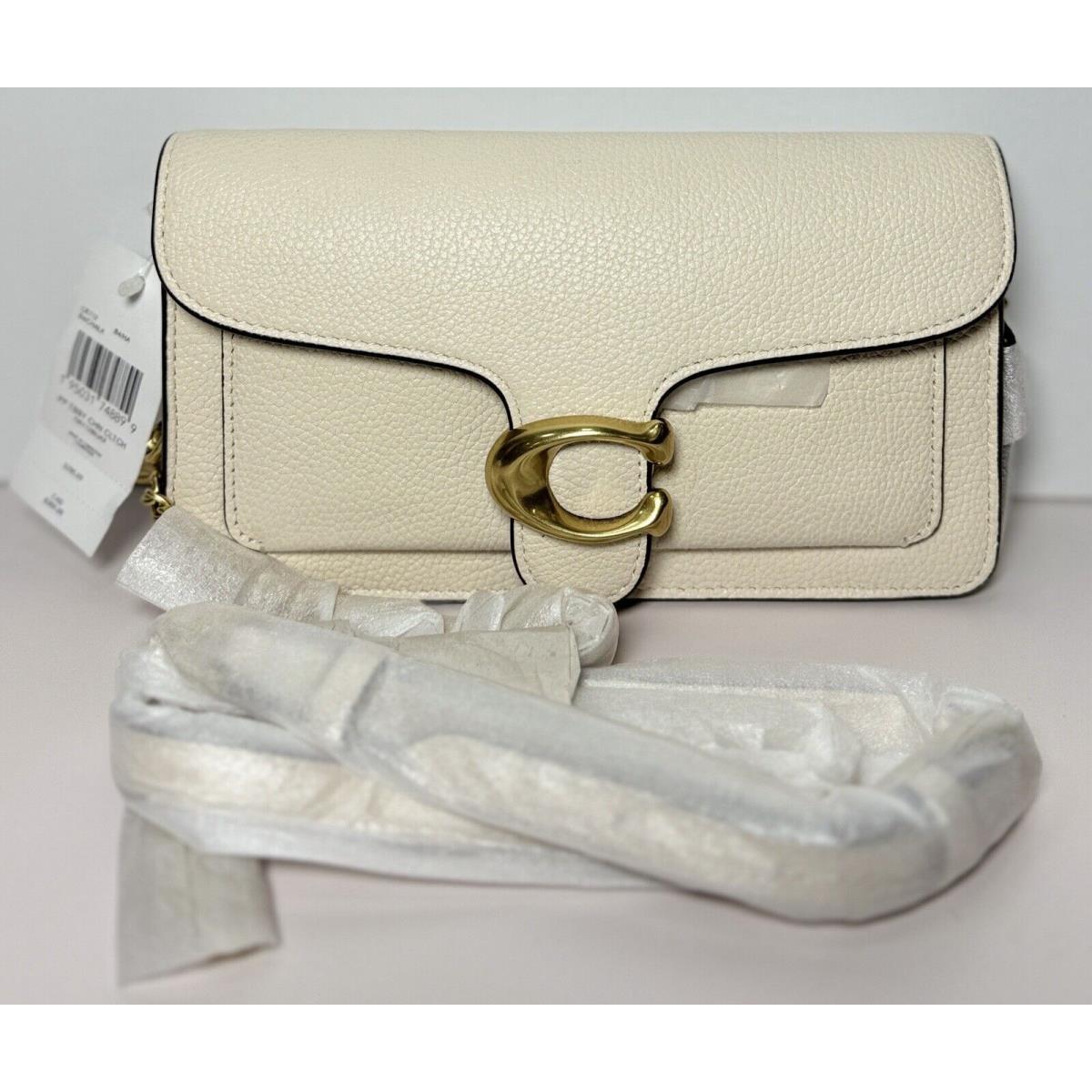 Coach Metallic Tabby Chain Clutch Chalk White -CE772