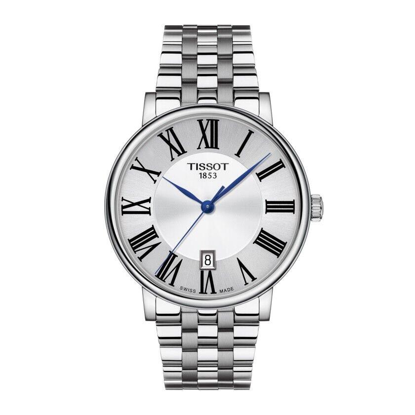 Tissot Carson Swiss Quartz Silver Dial Steel Men`s Watch T1224101103300
