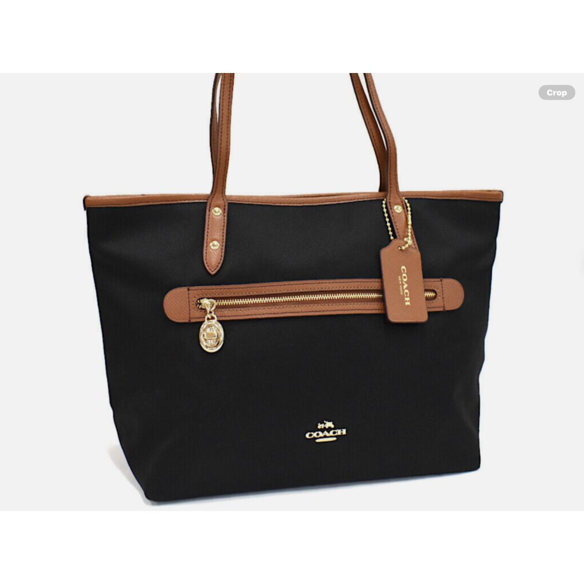 Coach F37237 Sawyer Tote In Polyester Twill Black