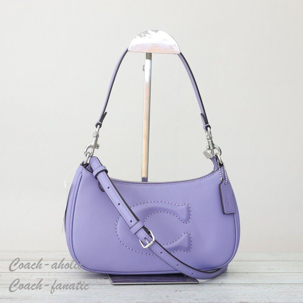 Coach CR099 Teri Shoulder Bag Leather Crossbody in Light Violet