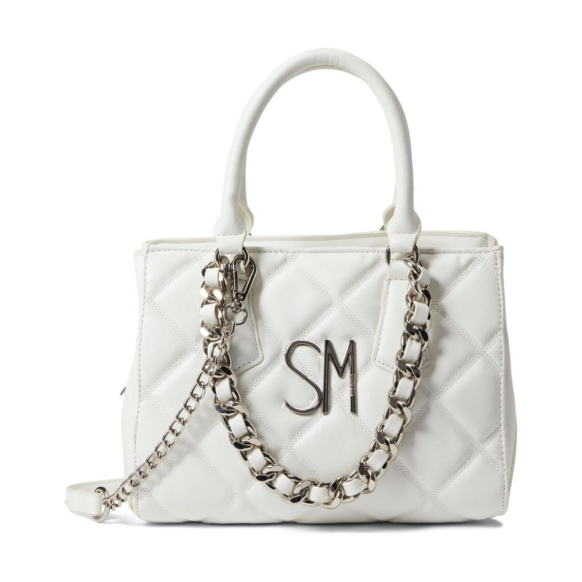 Steve Madden White Bmickey Quilt/chain Women Satchel