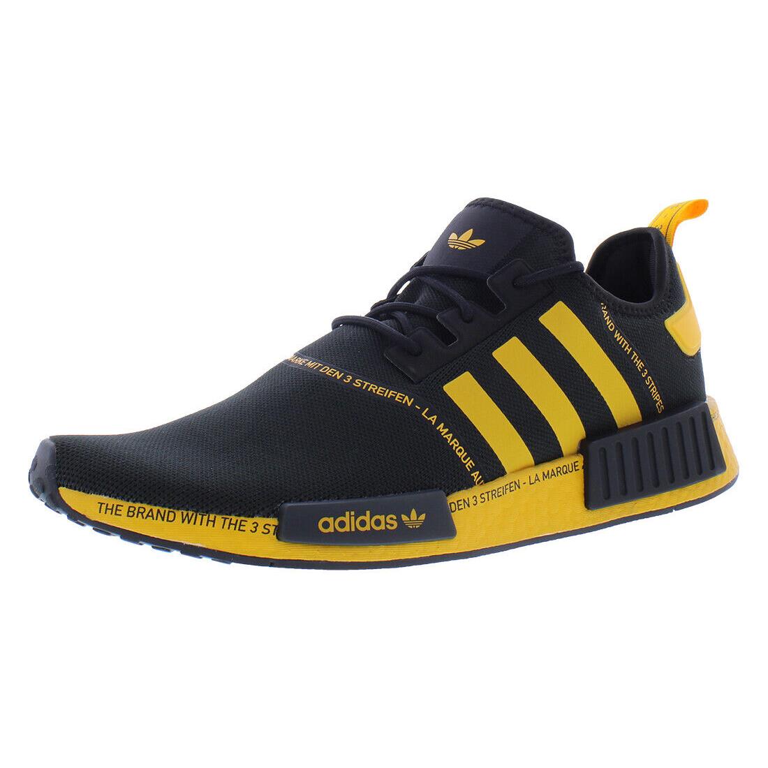 Adidas NMD_R1 Mens Shoes - Black/Gold, Main: Black