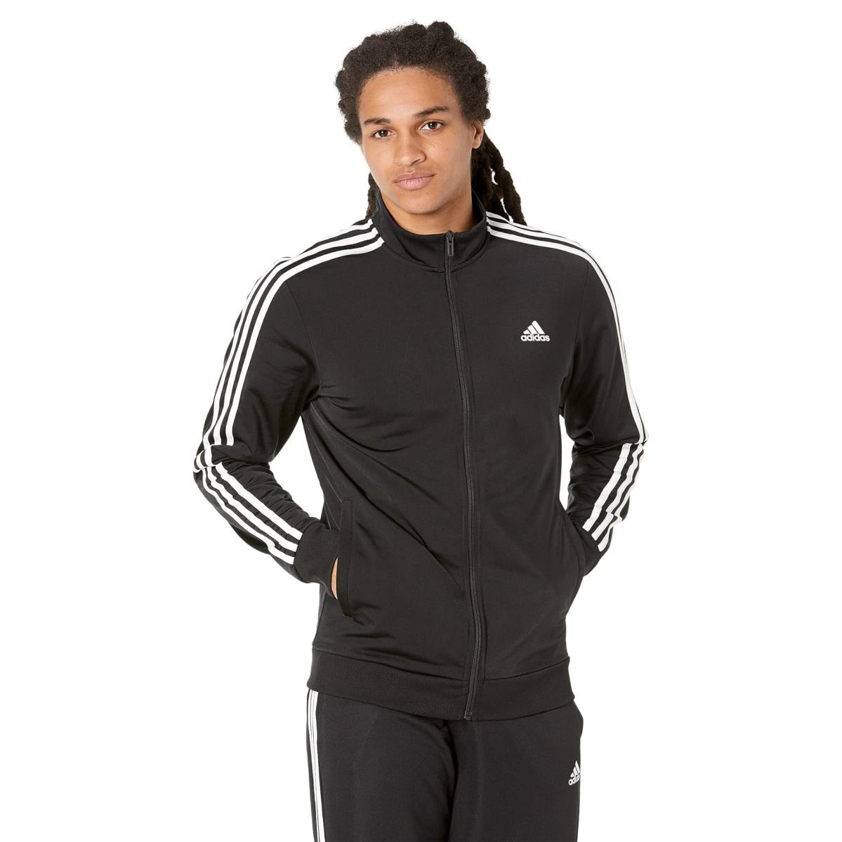 Man`s Coats Outerwear Adidas Essentials 3-Stripes Tricot Track Jacket