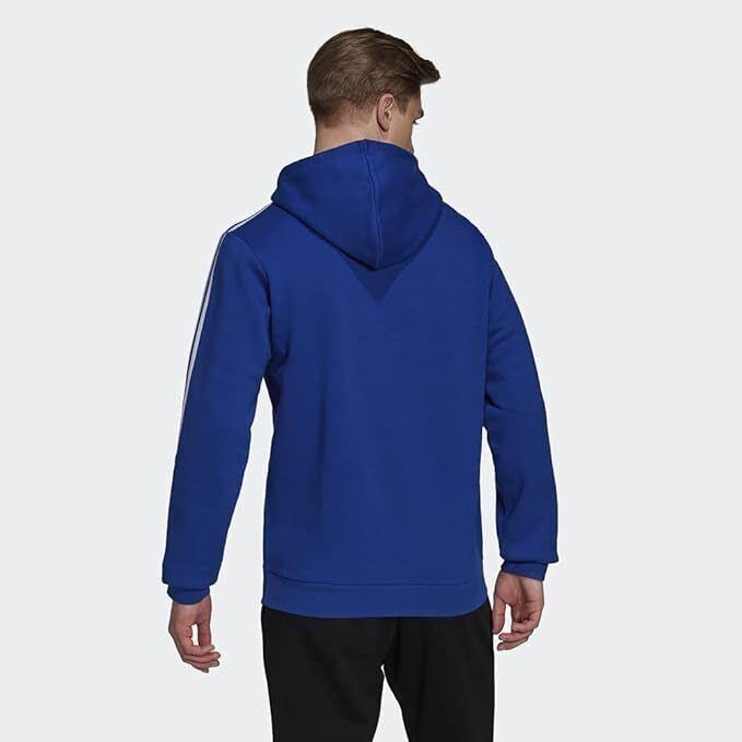 Adidas Men`s 3-Stripes Fleece H14643 Hooded Sweatshirt Medium Size