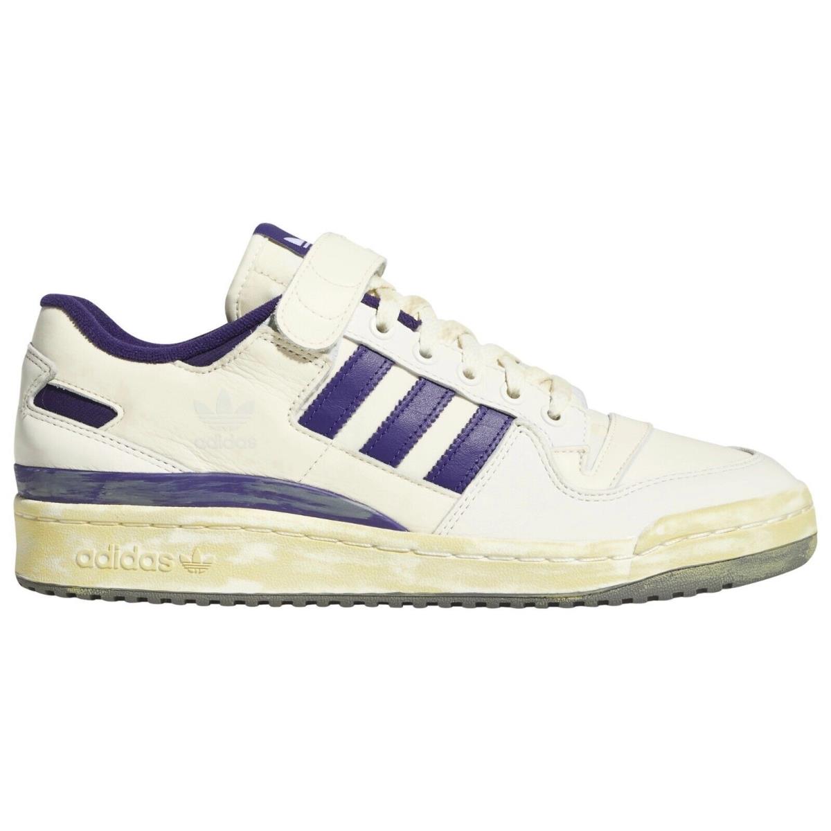 Adidas Originals Forum Low OG 84 Piw Men`s Sneakers Comfort Sport Casual Shoes - White, Manufacturer: Purple/White