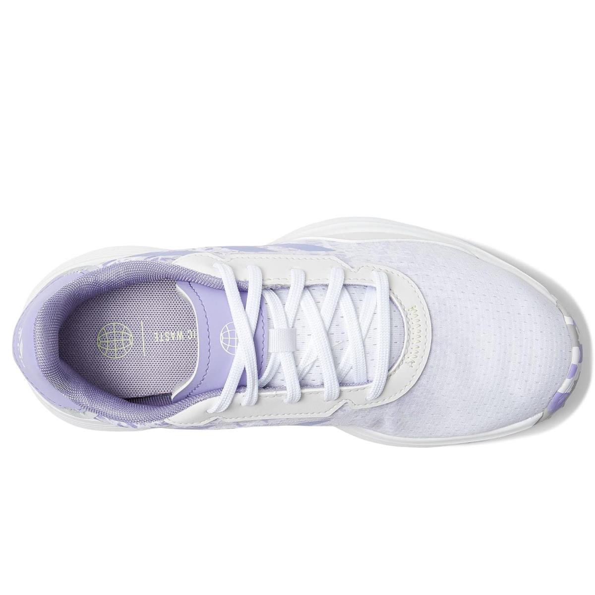 Girl`s Shoes Adidas Golf S2G SL Little Kid/big Kid Golf Shoes - Footwear White/Almost Lime/Light Purple