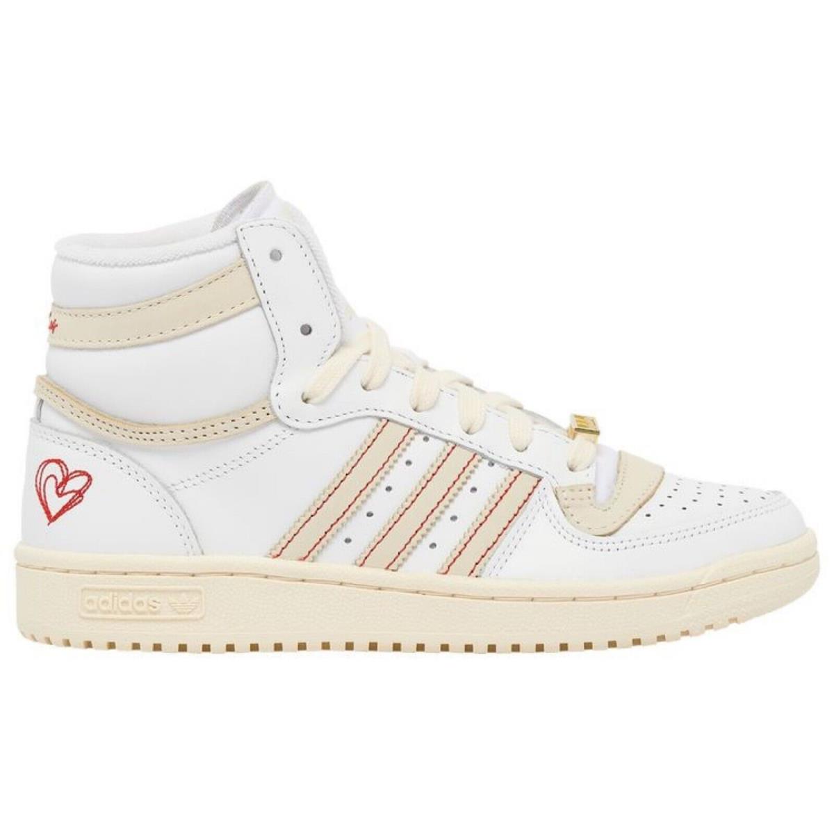 Adidas Originals Top Ten RB Women`s Sneakers Comfort Casual Shoes Walking White - White, Manufacturer: White/Red