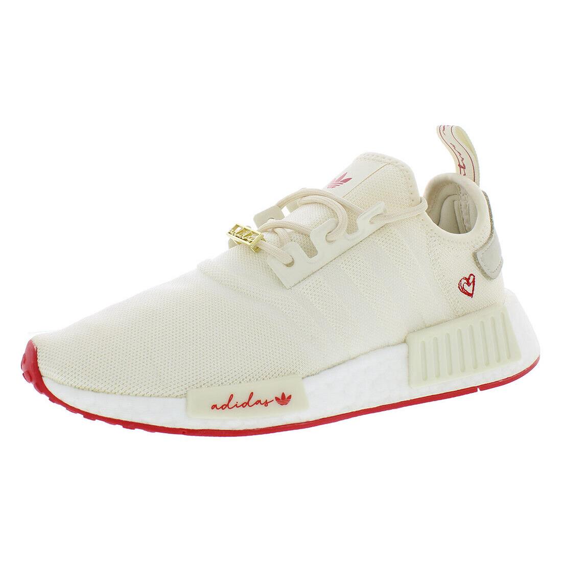 Adidas NMD_R1 Womens Shoes - Cream/Red, Main: Off-White