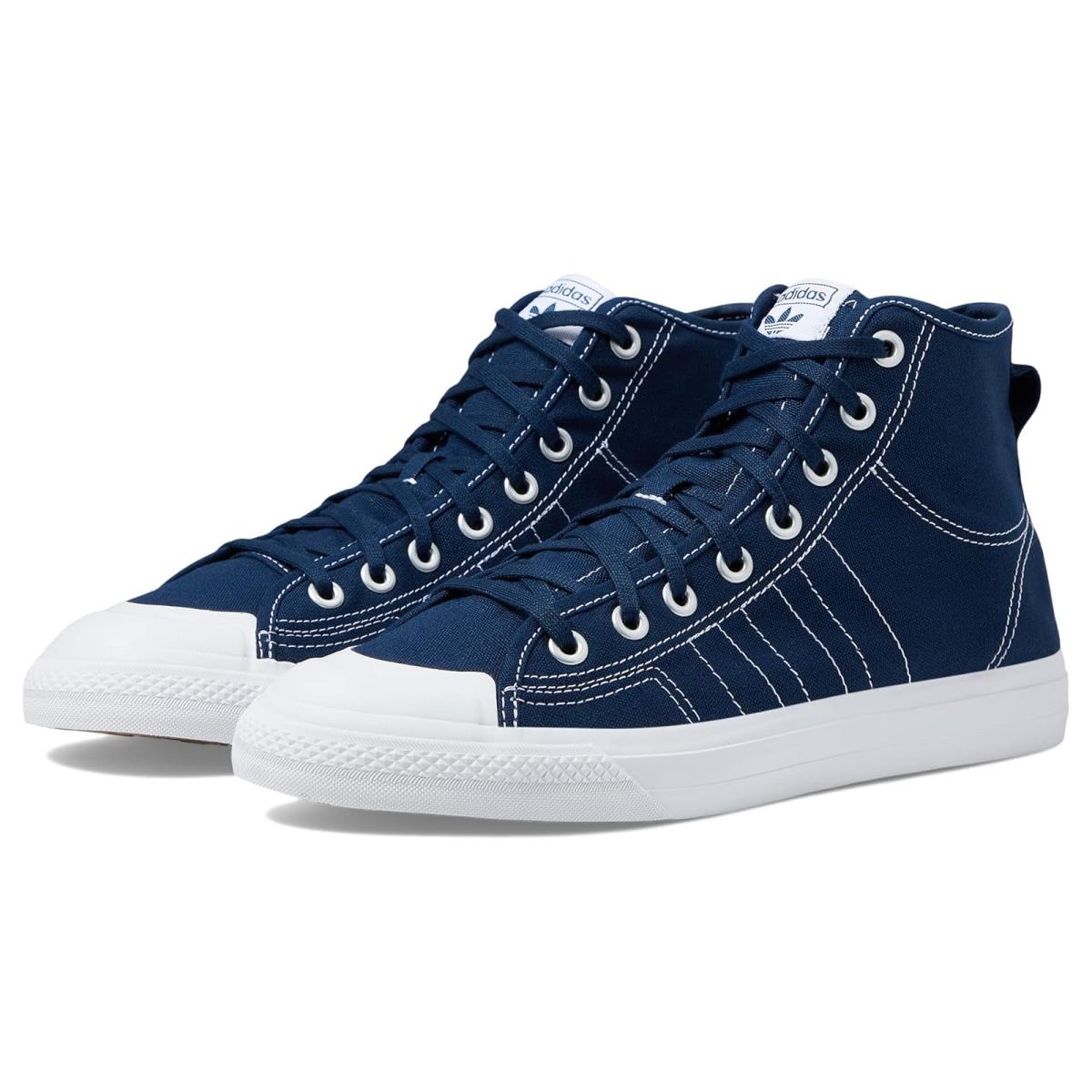 Man`s Sneakers Athletic Shoes Adidas Originals Nizza Hi RF - Night Indigo/Capital Blue/Capital Blue