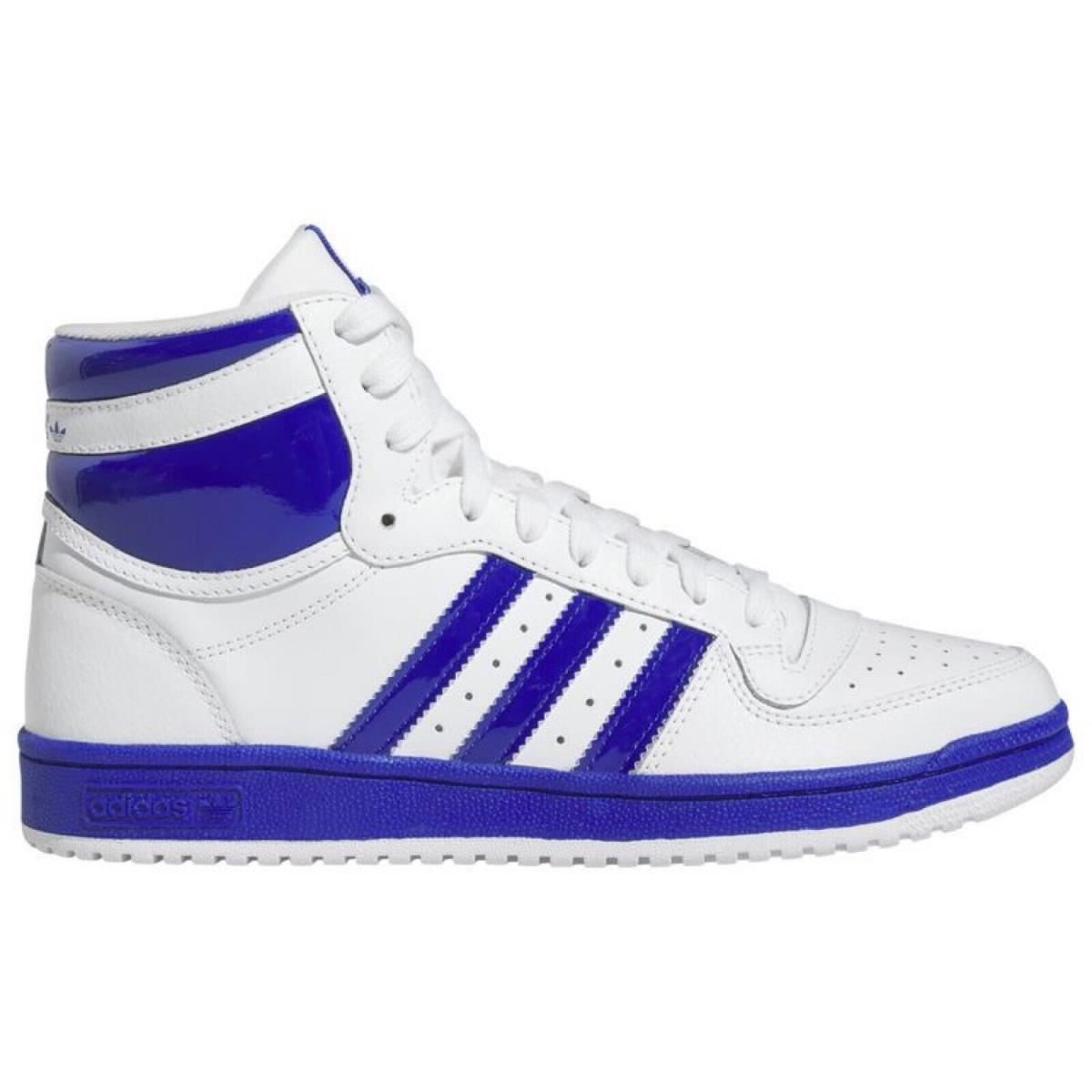 Adidas Originals Top Ten Men`s Sneakers Comfort Casual Shoes High Top White Blue - White, Manufacturer: White/Lucid Blue