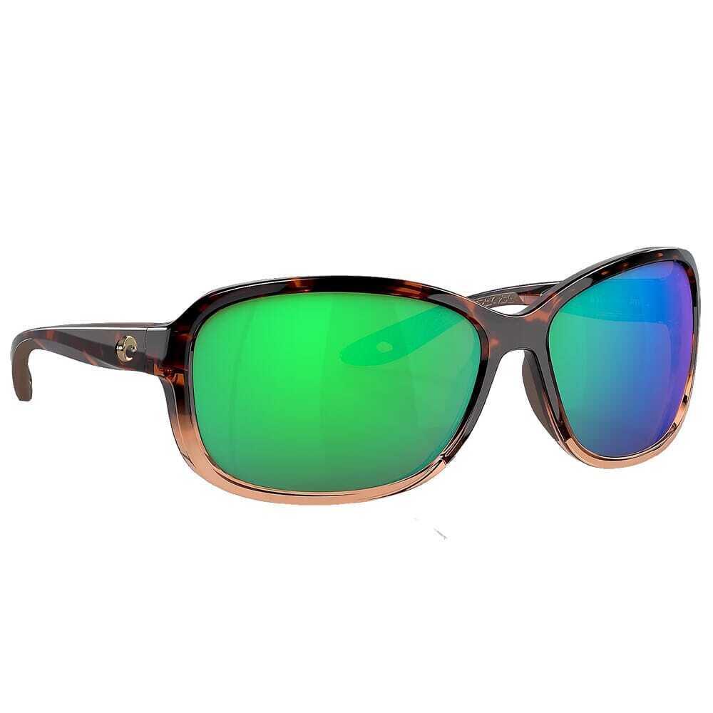 Costa Seadrift Shiny Tortoise Sunglasses W/green Mirror 580P S 06S9114-91140558