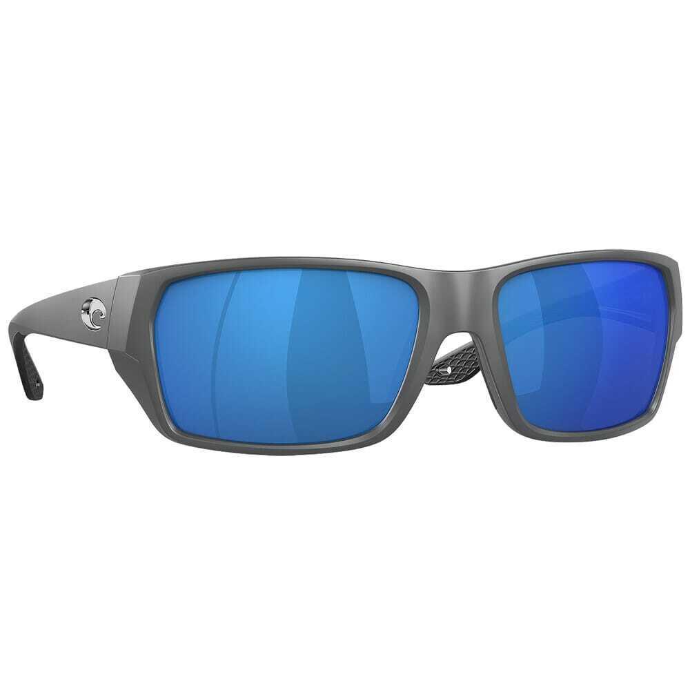 Costa Tailfin Matte Gray Frame Sunglasses W/blue Mirror 580P M 06S9113-91130960