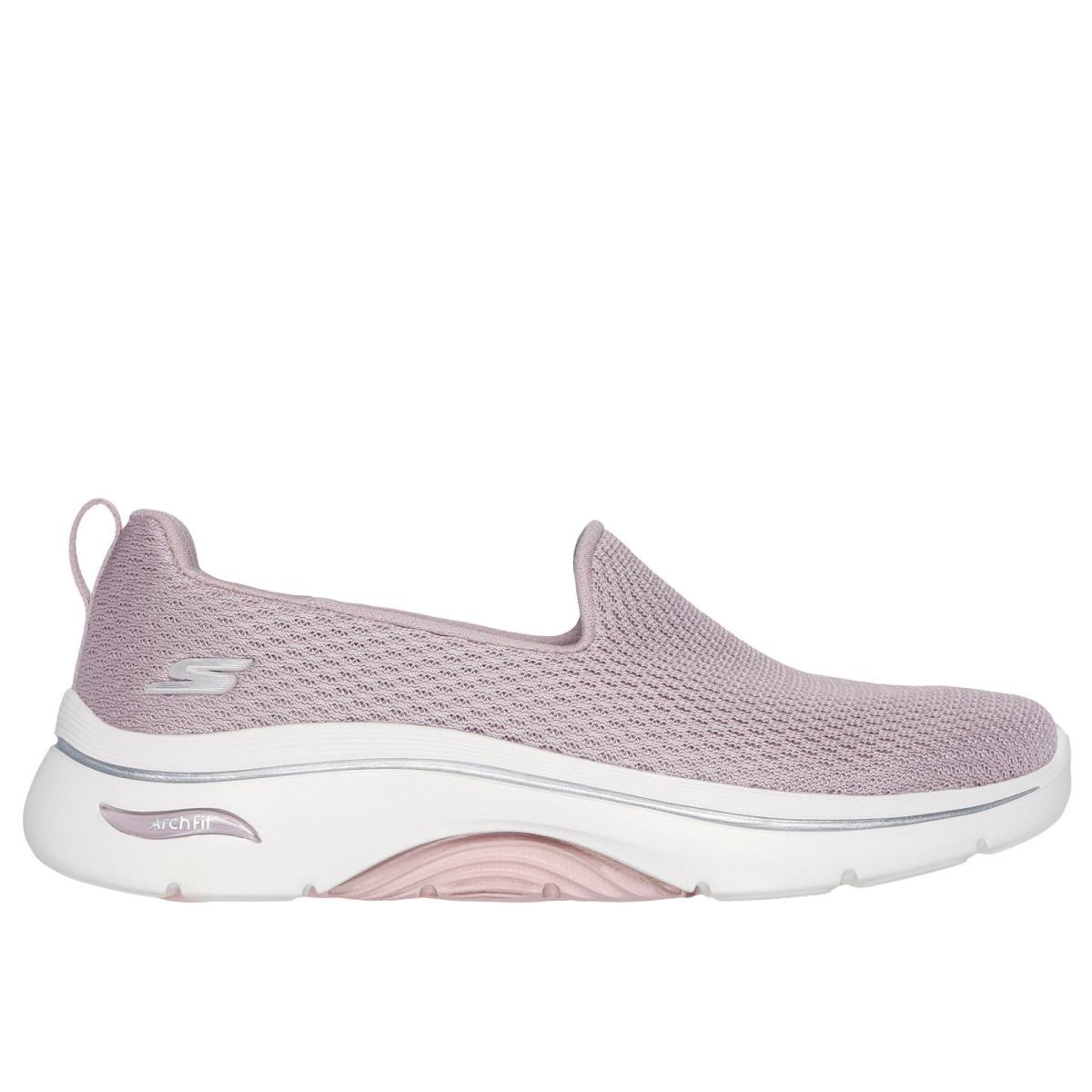 Womens Skechers GO Walk Arch Fit 2.0-SAIDA Mauve Mesh Shoes - Pink