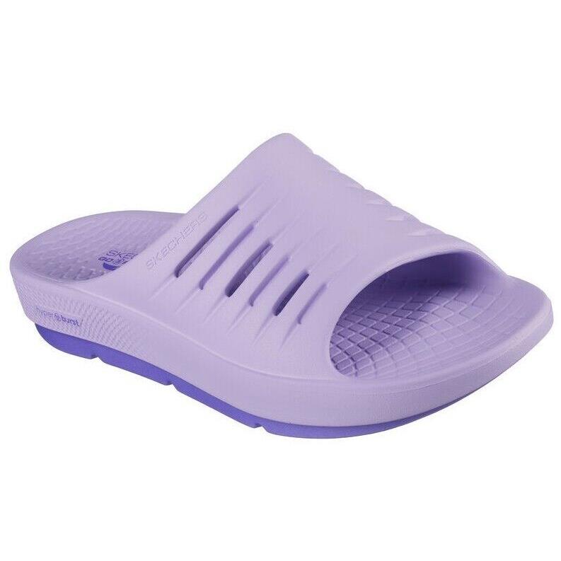 Womens Skechers GO Recover Refresh Lavender Foam Sandals