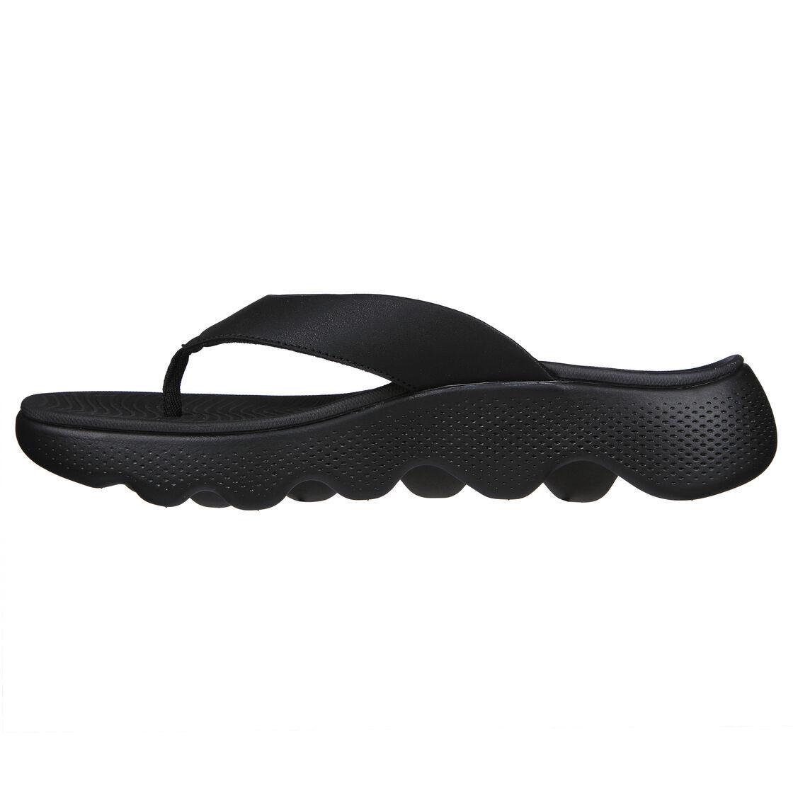 Mens Skechers GO Walk Massage Fit Black Foam Sandals Shoes
