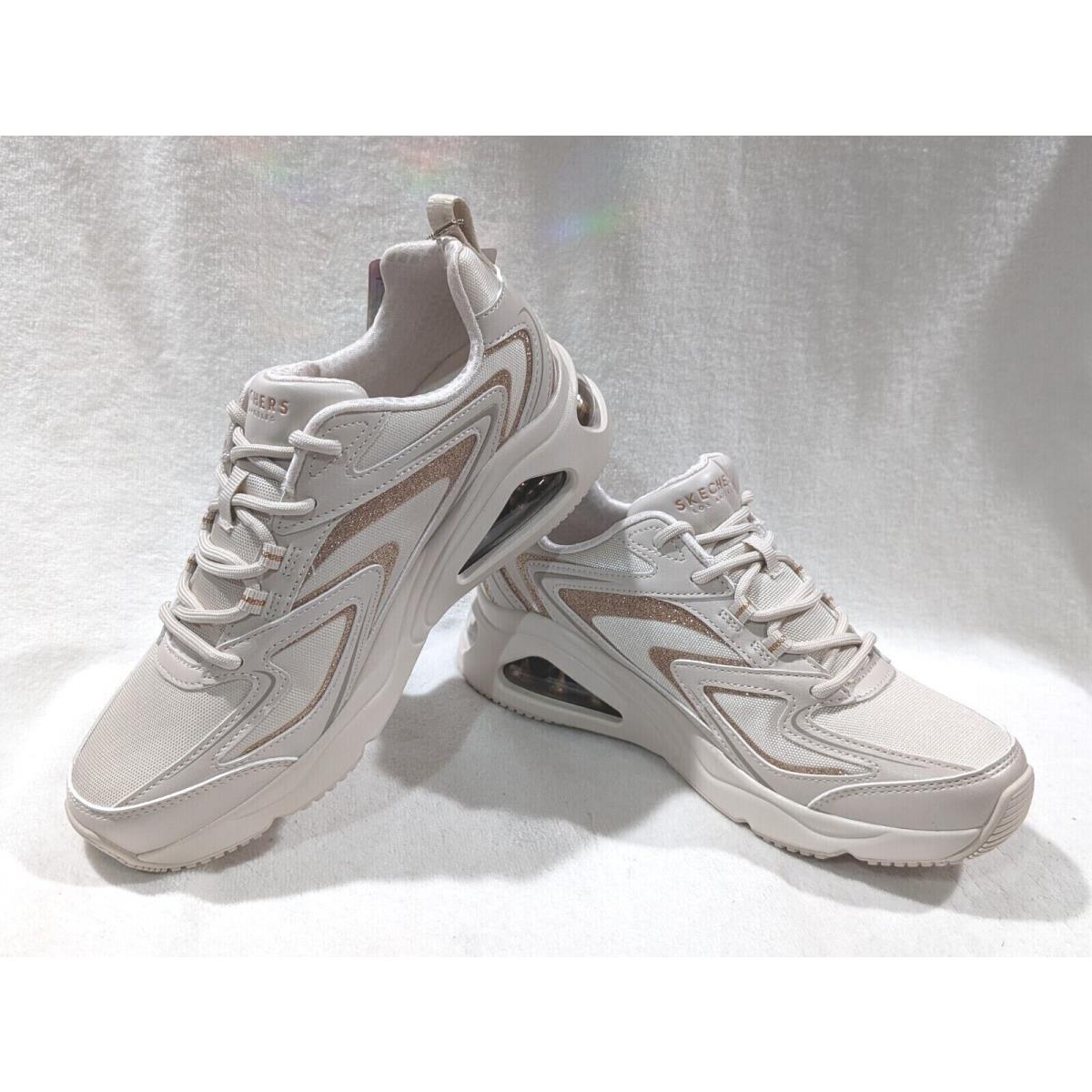 Skechers Street Tres Air Uno Shimm Airy Off White/r-gold Women Sneakers-asst Sz