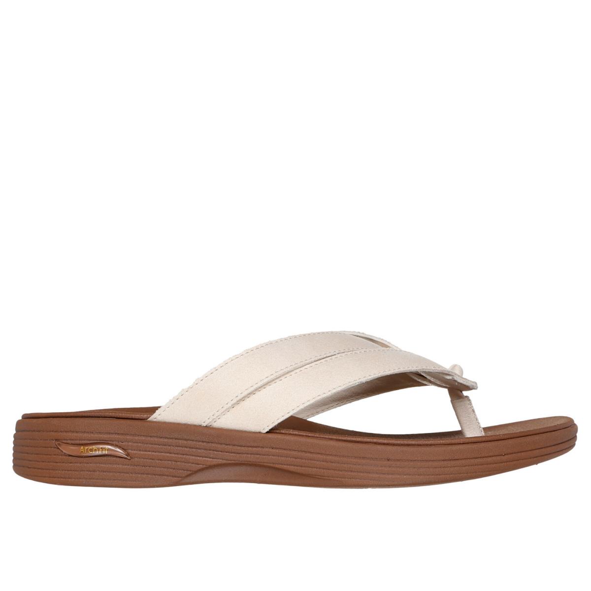 Womens Skechers Arch Fit Maui-playa Off White Comfort Sandals Shoes Medium/Regular