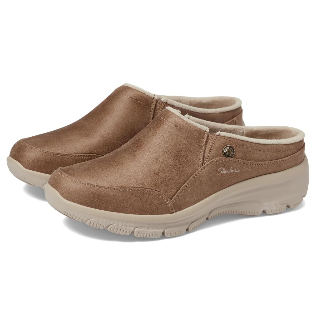 Woman`s Clogs Skechers Easy Going - Latte 2 Tan