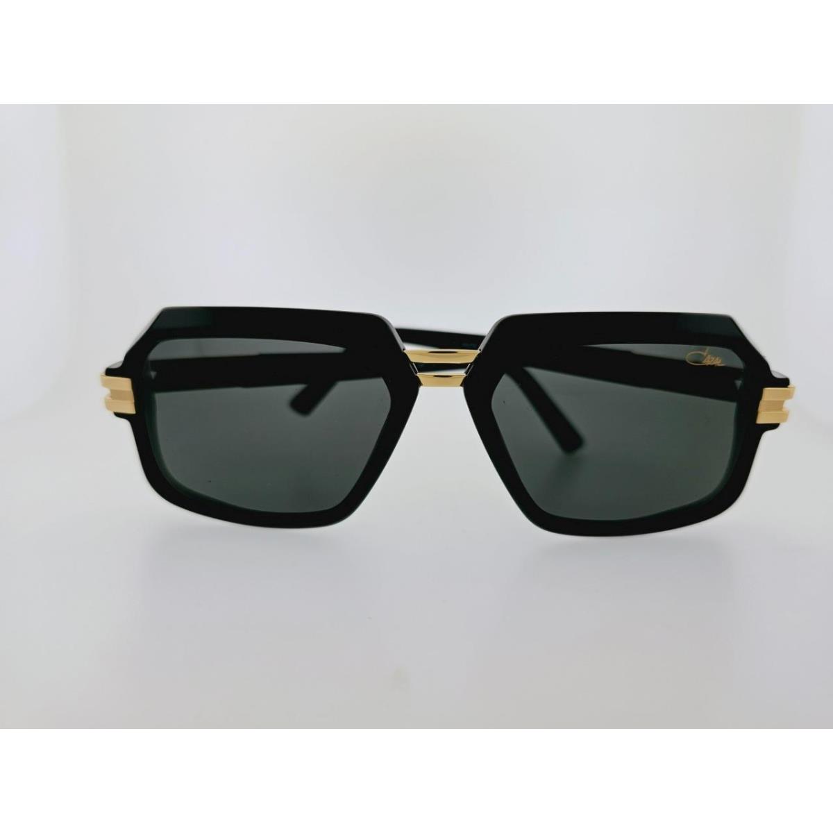 Cazal Sunglasses 6004/3 001 56MM Black Gold Frame with Dark Gray Lenses