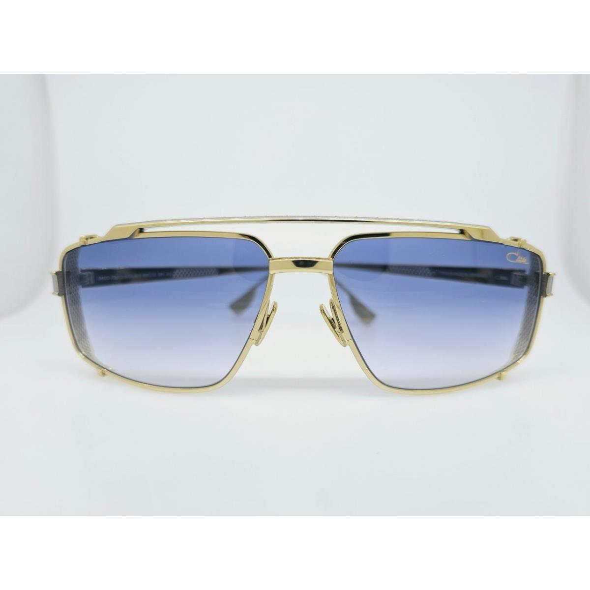 Cazal Sunglasses 756/3 003 63MM Crystal Gold Frame with Blue Gradient Lenses