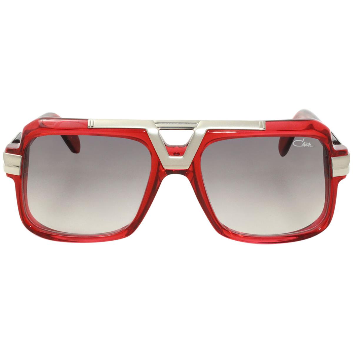 Cazal Legends 664 004 Sunglasses Men`s Red-silver/grey Gradient Lenses 56mm