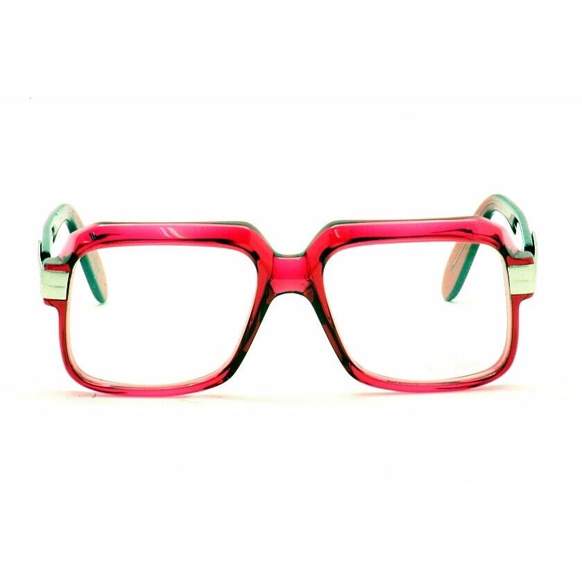 Cazal Eyeglasses MOD607 607 006 Transparent Red Full Rim Optical Frame 56mm