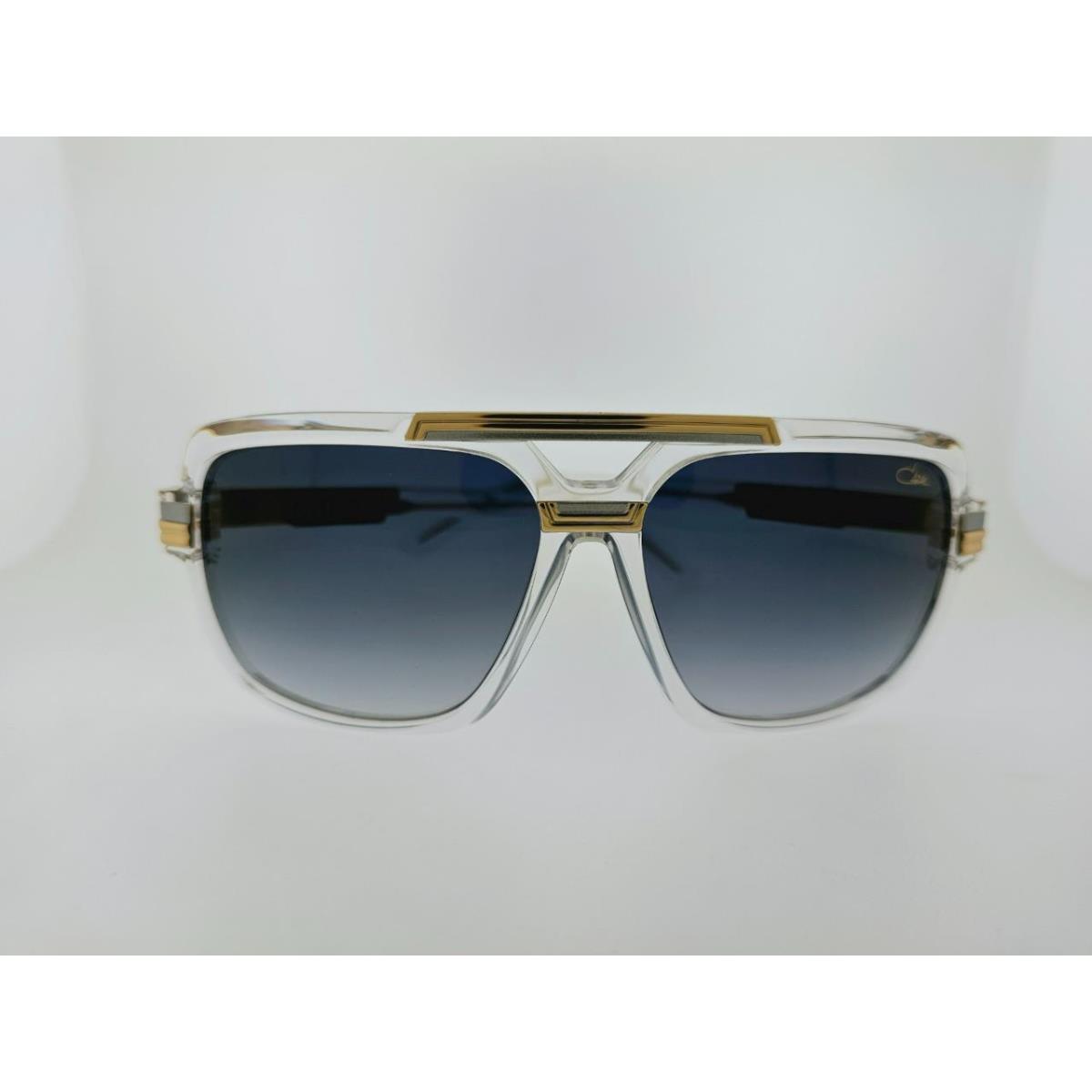 Cazal Sunglasses 8042 003 61MM Clear Gold Silver Frm Grey Gradient Mirror Gold L