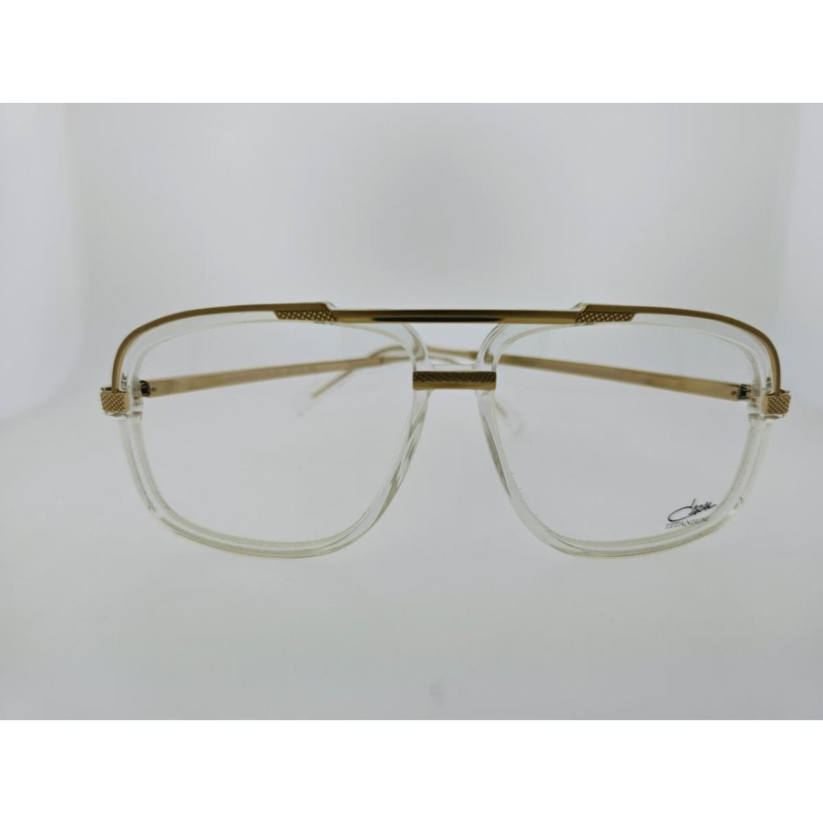 Cazal Prescription 6027 003 60MM Crystal Gold Frame with Clear Lenses