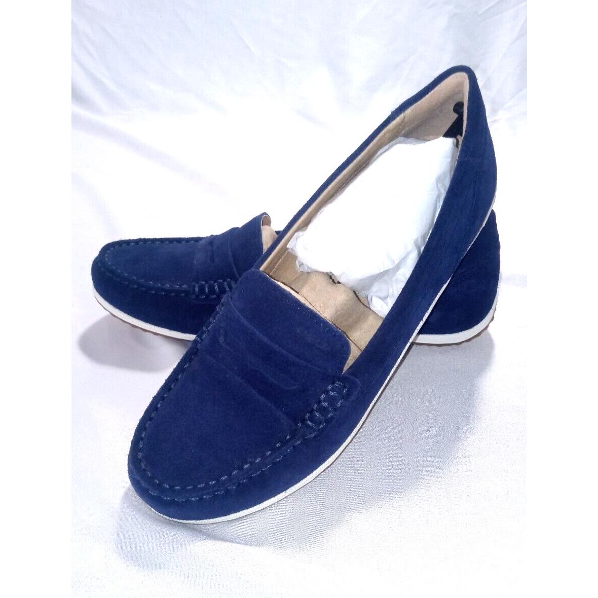 Geox Respira Women`s Navy Suede Shoes D Vega Moc A Size 7 Casual D92DNA