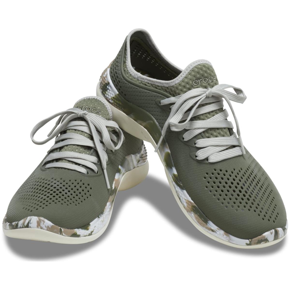 Crocs Men`s Literide 360 Pacer Sneakers Army Green/multi 8 Men