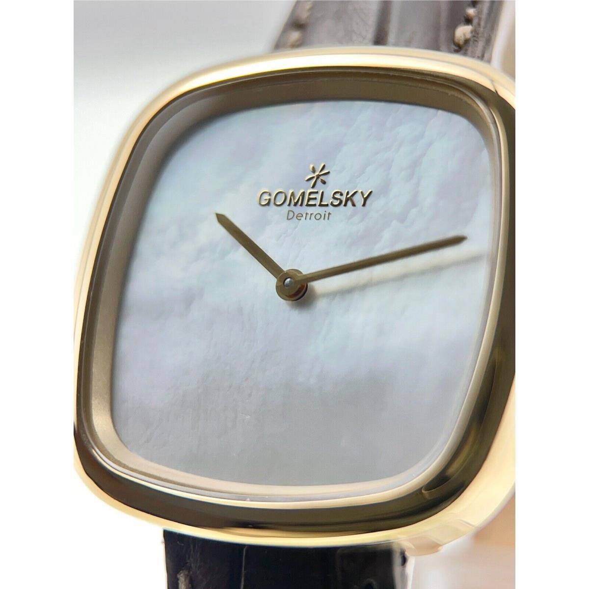 Gomelsky By Shinola Eppie Sneed Watch Gold Plated Mop Dial W/ Box