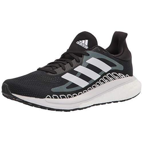 Adidas Men`s Solar Glide ST Running Shoes Black White Blue Oxide Size 14 - Black