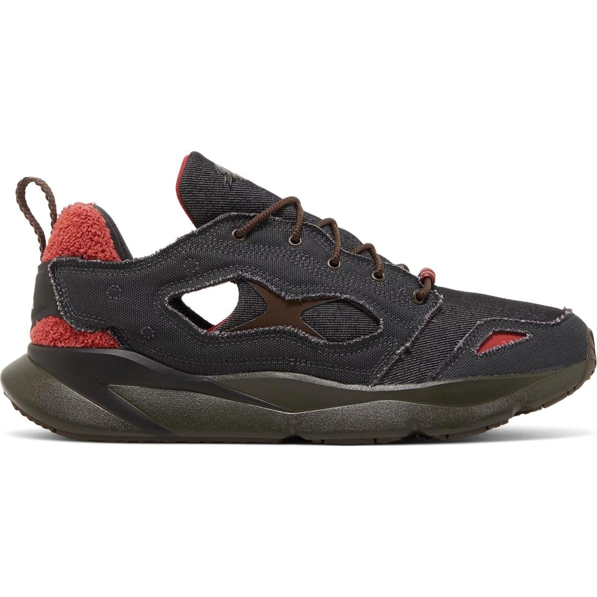 100048333/GZ9542 Mens Reebok Furylite 95 - Core Black/Charcoal Brown/Mars Red