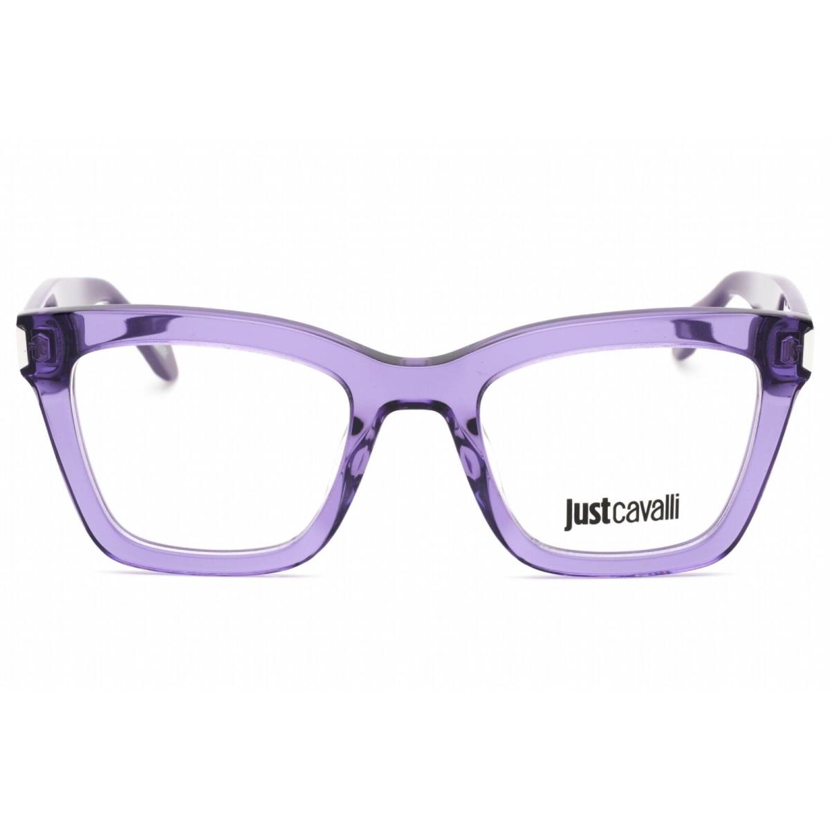Just Cavalli Women`s Eyeglasses 50mm Shiny Transparent Purple Frame VJC003V 06LA