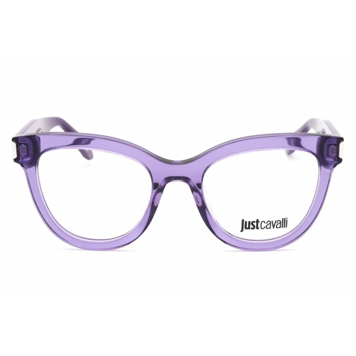 Just Cavalli Women`s Eyeglasses 51mm Shiny Transparent Purple Frame VJC004V 06LA