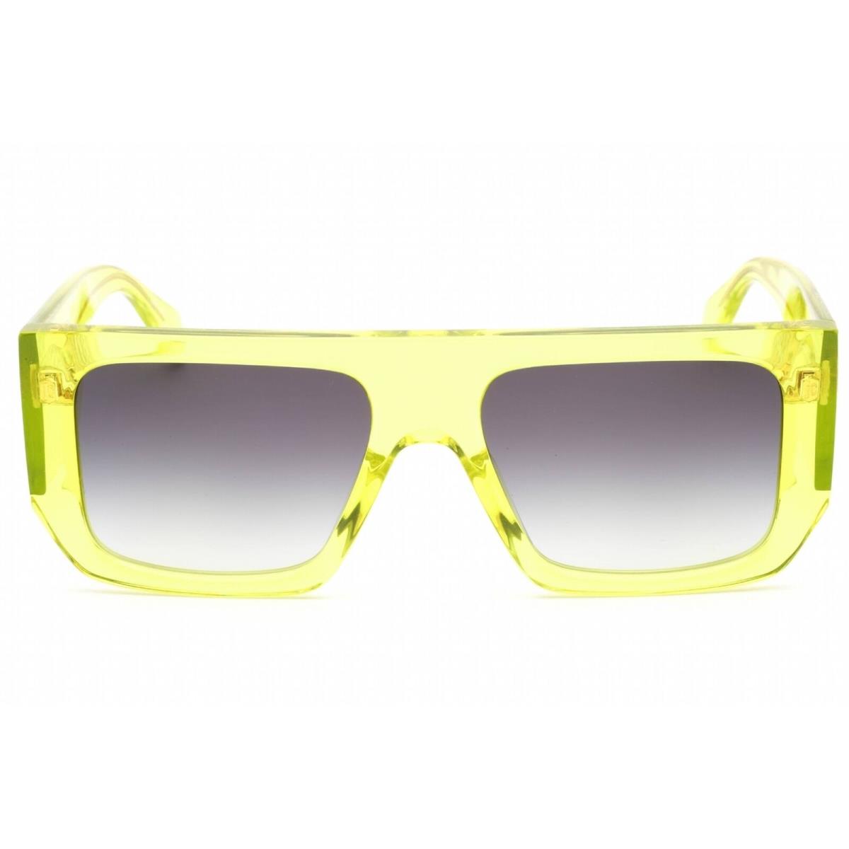 Just Cavalli Women`s Sunglasses Shiny Transparent Green Square Frame SJC022 0998