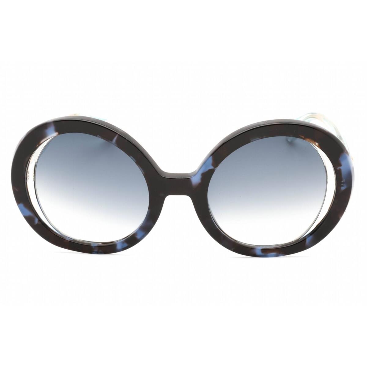 Just Cavalli Women`s Sunglasses Shiny Transparent Blue Havana Frame SJC028 09SW