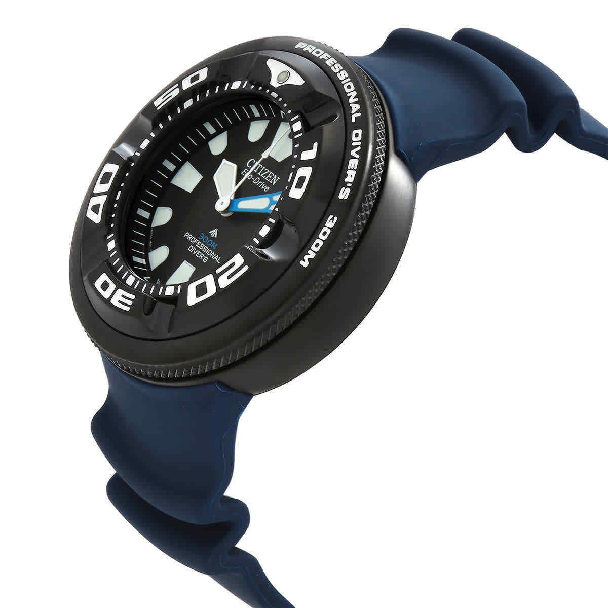 Citizen Promaster Black Dial Men`s Watch BJ8055-04E - Dial: Black, Band: Blue, Bezel: IP Black