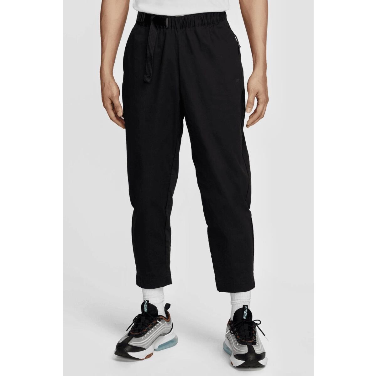 Nike Sportswear Tech Pack Woven Belted Black Ankle Length Pants Mens Sz L