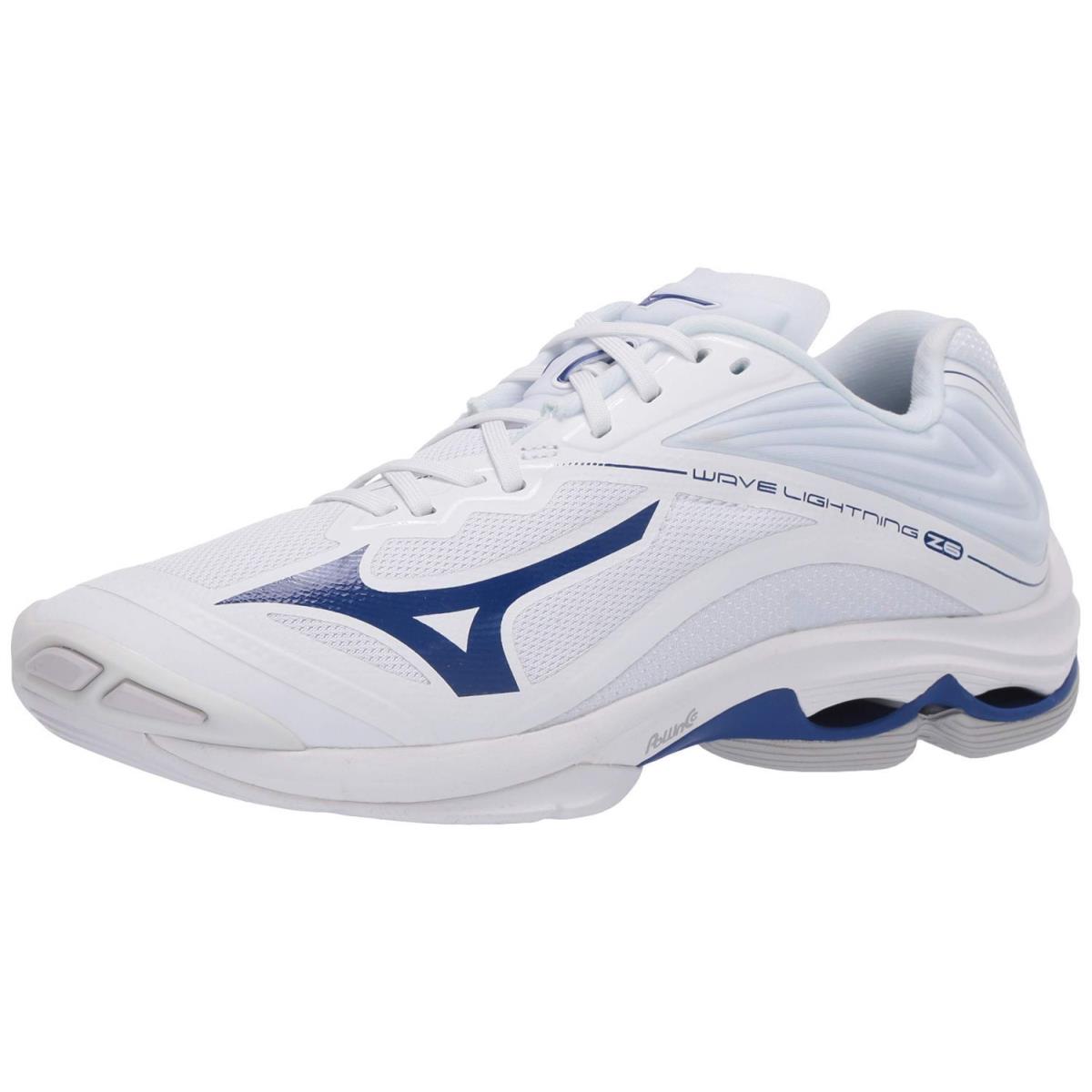 Mizuno Men`s Wave Lightning Z6 Mid Volleyball Shoe White-navy 0051