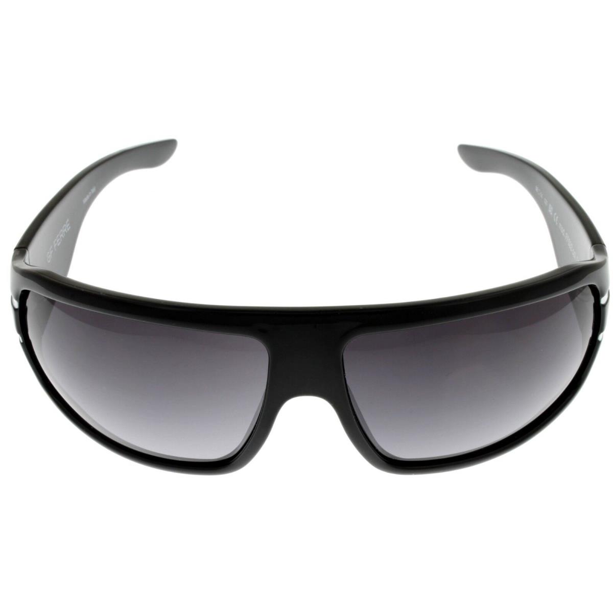 Gianfranco Ferre Sunglasses Unisex Black Gray Wrap FF692 01 Designer