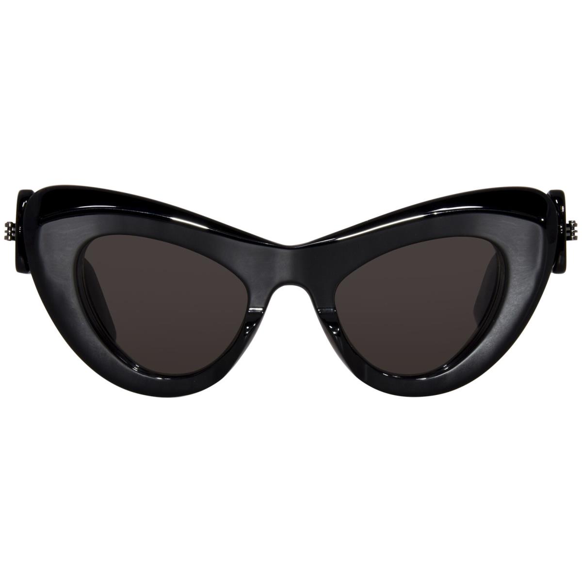 Balenciaga Inverted BB0204S 001 Sunglasses Women`s Black/grey Lens Cat Eye 49mm
