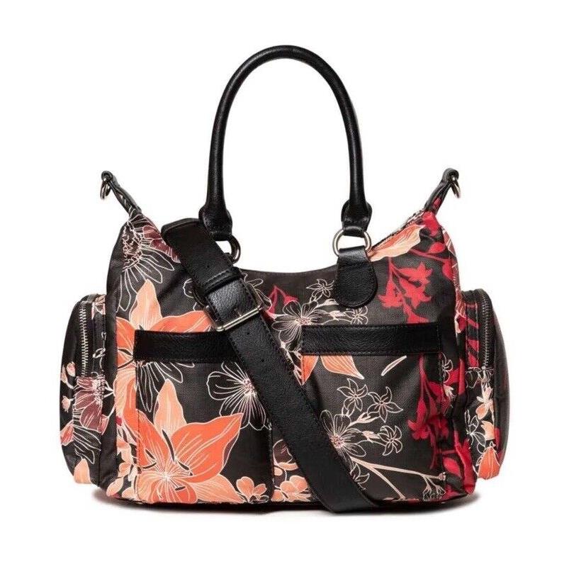 Desigual Purse Bag Handbag Travel Beaded Embroidered Black Crossbody Gaia