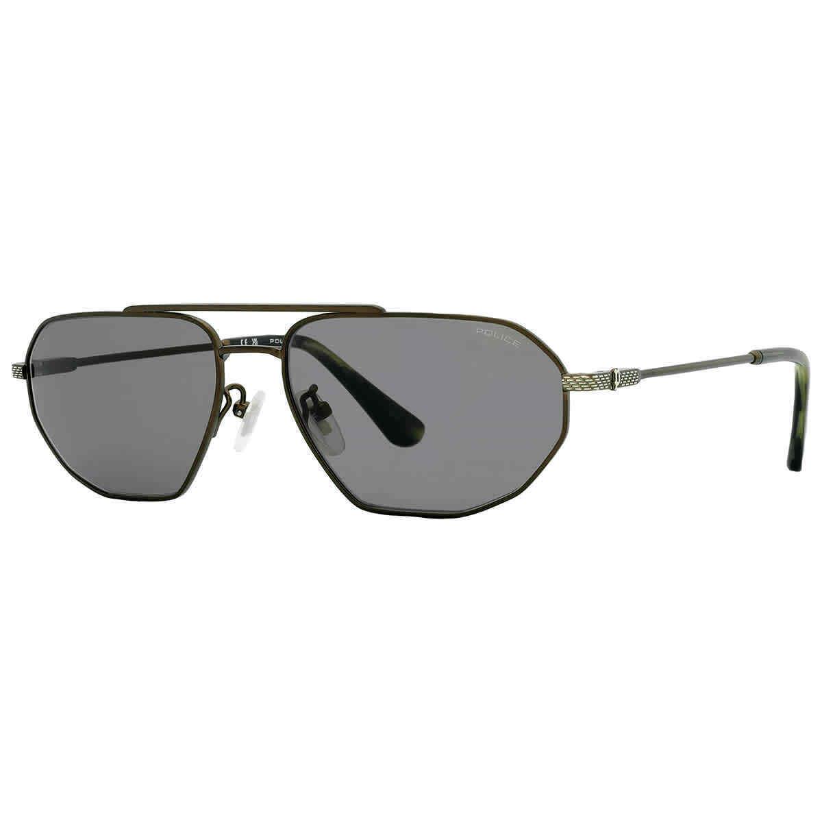 Police Grey Navigator Men`s Sunglasses SPLF66M 08FK 58 SPLF66M 08FK 58