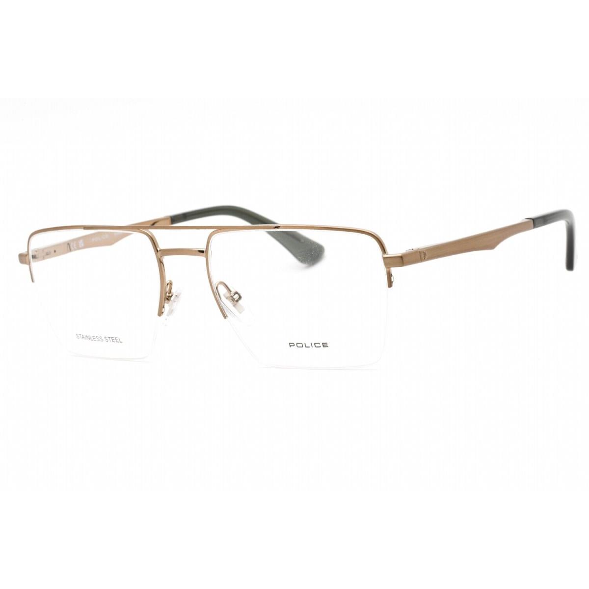 Police VPLG71M-F68-55 Eyeglasses Size 55mm 18mm 145mm Bronze Men