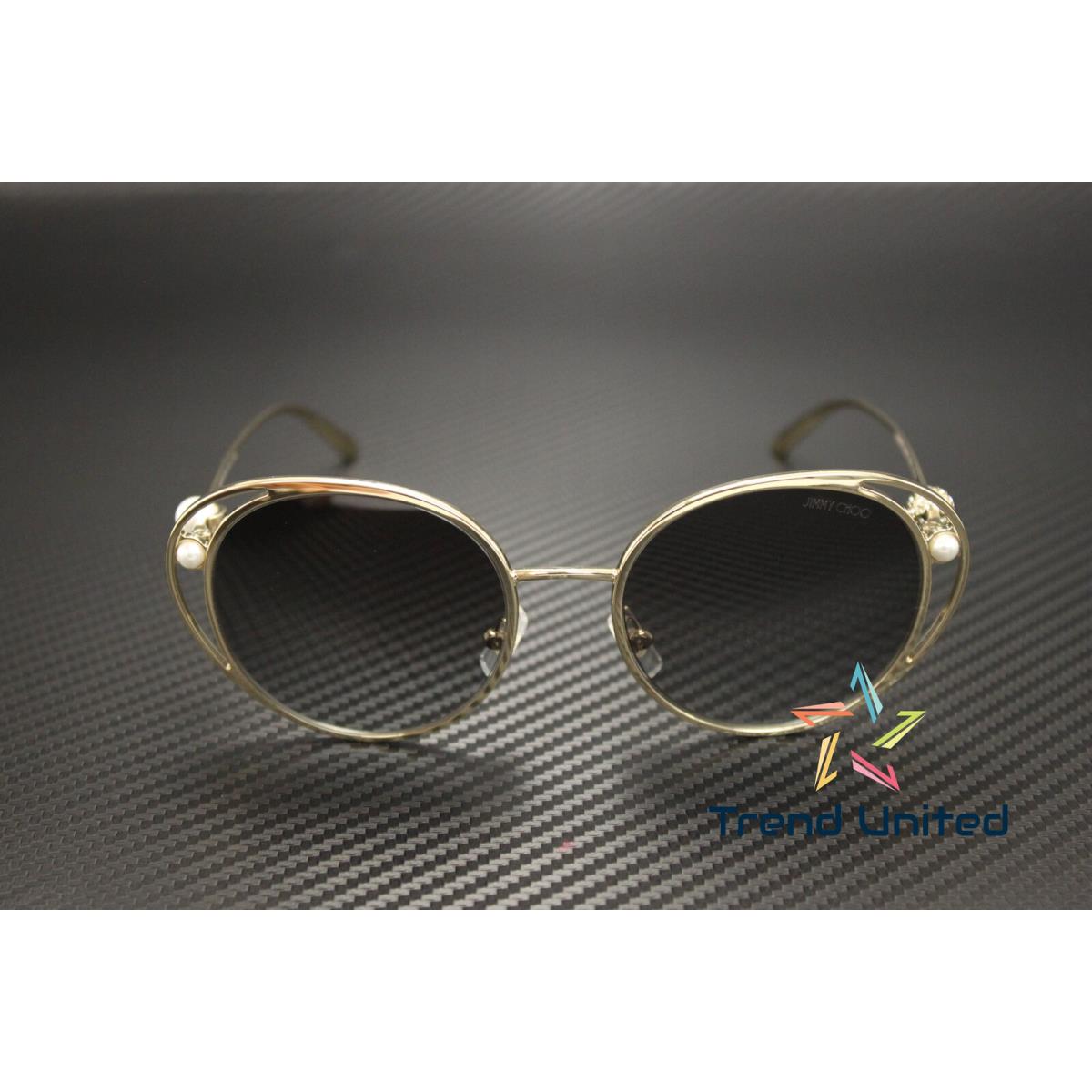 Jimmy Choo JC4003HB 30068G Pale Gold Gradient Grey 53 mm Women`s Sunglasses