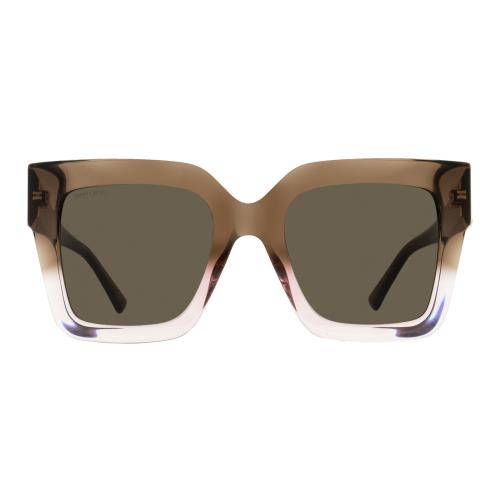 Jimmy Choo Square Sunglasses Edna 08M70 Brown-nude 52mm