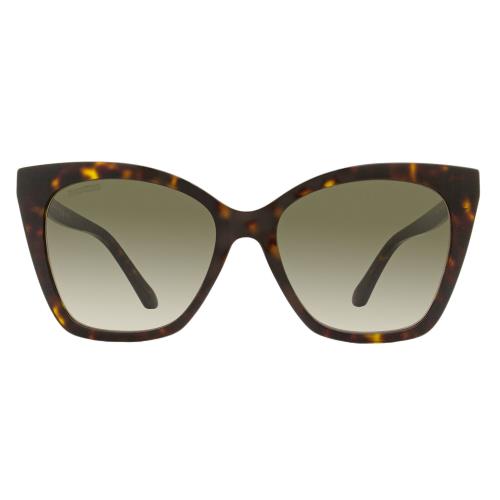 Jimmy Choo Cat Eye Sunglasses Rua /G 086HA Havana 56mm