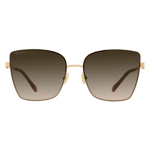 Jimmy Choo Butterfly Sunglasses Vella PY3HA Copper Gold/nude 59mm - Frame: Copper Gold/Nude, Lens: Gray Gradient