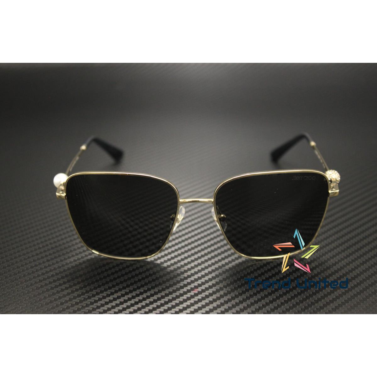 Jimmy Choo JC4005HB 300687 Pale Gold Dark Grey 56 mm Women`s Sunglasses